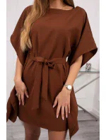 Oversize hnedé netopierie šaty Oversize hnedé netopierie šaty