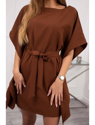 Oversize hnedé netopierie šaty Oversize hnedé netopierie šaty