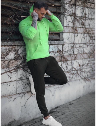 FashionStreet pánska zeleno-čierna tepláková súprava AX0747