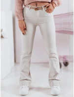 Dámske džínsové nohavice FLAREJOY light beige FashionStreet UY2367