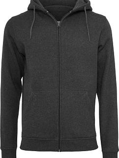 Build your Brand BY 012 Mikina s kapucňou z hrubej bavlny 56.0012 charcoal