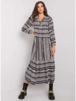 Šaty D73771M30225A3EN čiernobiele
