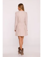 M884 Džínsové šaty - béžové