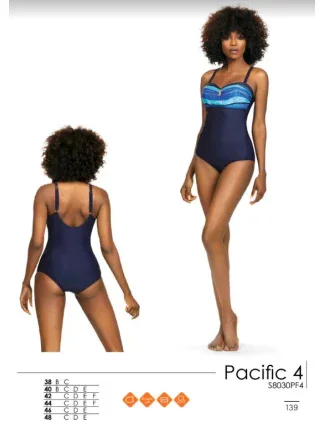 Dámske jednodielne plavky S8030PF4 1 Pacific 4 tmavo modrá s modrou - Self Dámske jednodielne plavky S8030PF4 1 Pacific 4 tmavo modrá s modrou - Self