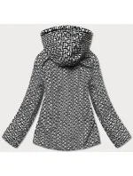 Čierno/biela obojstranná dámska bunda (W588BIG)