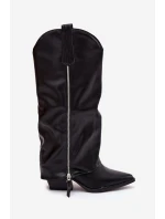 Kozaki Kovbojky Na Slučku Z Eko Kůže Černé Palira