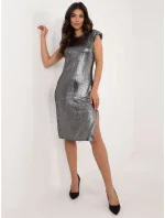 Šaty DHJ SK 18176.99 strieborné