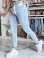 Dámske džínsové nohavice slim fit s opaskom SPARKYS blue FashionStreet UY2425