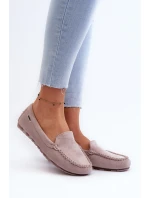 Mokasyny Damskie Z Eko Zamszu Fioletowe Amrutia