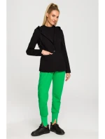 M691 Blejzer s kapucňou a jedným gombíkom - čierny M691 Blejzer s kapucňou a jedným gombíkom - čierny