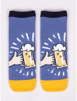 Yoclub Bavlnené ponožky vzory farby SKS-0086F-B800 Modrá