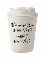 KAMARÁDKA JE NAJVÄČŠÍ POKLAD NA SVETE - biely termohrnček 300 ml