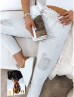 Dámske džínsové nohavice MAYO light beige FashionStreet UY1378