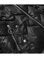 čierno / modrá dámska bunda s kapucňou (BH2003) čierno / modrá dámska bunda s kapucňou (BH2003)