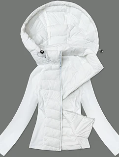 Dámska prešívaná zmesová bunda J Style white (16M9226-281)