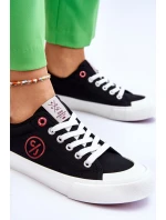 Damskie Materiałowe Tenisówki Cross Jeans LL2R4044 Czarne