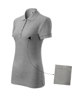 Bavlnené dámske polo tričko tmavosivé