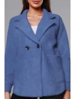 Krátky modrý prehoz cez oblečenie typu alpaka (CJ65) Krátky modrý prehoz cez oblečenie typu alpaka (CJ65)