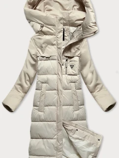 Zimná bunda Libland vo svetlej béžovej farbe (7820)