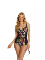 Dámske jednodielne plavky Procida 194659 Black with Flowers Mix - Lupo Line