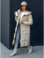 Dámsky prešívaný kabát CLOUTIQUE beige FashionStreet TY4372