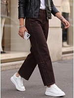 Dámske džínsy s vysokým pásom a balónovým strihom, hnedé, FashionStreet UY3120 Dámske džínsy s vysokým pásom a balónovým strihom, hnedé, FashionStreet UY3120