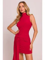 M841 Mini šaty so zaväzovaním vpredu - červené