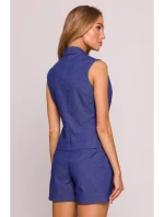 M859 Džínsová vesta - modrá