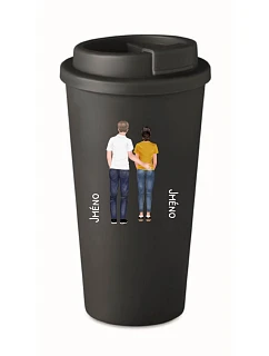 Personalizovaný cestovný termohrnček s párom