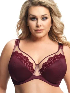 Mäkká dámska podprsenka LUISSE K441 Bordó