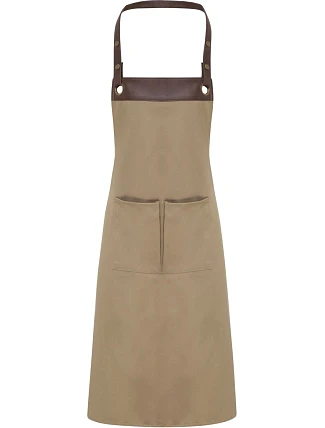 Premier PR 123 Zásterka s náprsenkou „Espresso“ 39.0123 khaki/hnedá Premier PR 123 Zásterka s náprsenkou „Espresso“ 39.0123 khaki/hnedá
