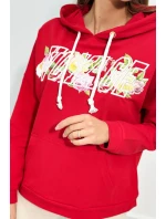Mikina s nápisom Voyage červený