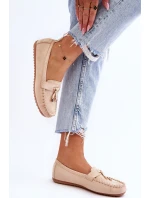 Klasyczne Zamszowe Mokasyny Beżowe Good Time