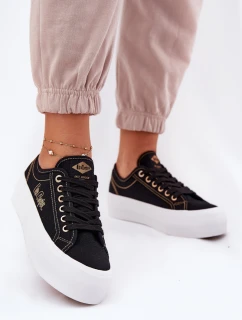 Dámske textilné tenisky na platforme Lee Cooper LCW-25-31-3431L black
