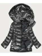 Strieborná prešívaná bunda pre prechodné obdobie (BR9790-70)