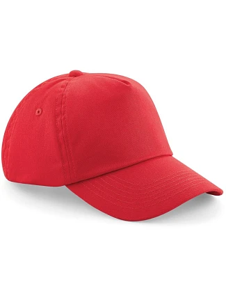 Beechfield B 10B Detská 5-panelová čiapka s kšiltom „Original“ 53.010B jasne červená Beechfield B 10B Detská 5-panelová čiapka s kšiltom „Original“ 53.010B jasne červená