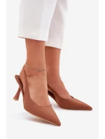 Sandały Damskie Na Szpilce Camel Lunira