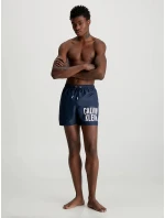 Pánske stredné plavecké šortky so sťahovacou šnúrkou KM0KM00794 XNE tm. modrá - Calvin Klein Pánske stredné plavecké šortky so sťahovacou šnúrkou KM0KM00794 XNE tm. modrá - Calvin Klein
