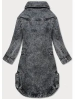 Voľná čierna dámska džínsová bunda/prehoz cez oblečenie (POP7017-K) Voľná čierna dámska džínsová bunda/prehoz cez oblečenie (POP7017-K)