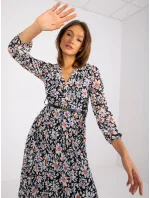 Šaty DHJ SK 10536A 1.80 čiernobielych