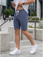 Pánske teplákové šortky so šnúrkou, modré, FashionStreet SX2623