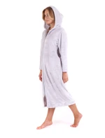Dámsky župan Siena s kapucňou na zips 3656 Light Grey - Vestis