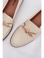 Dámské loafersy s ozdobným detailem světle béžové Rosynne