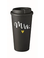 MRS. - čierny termohrnček 475 ml