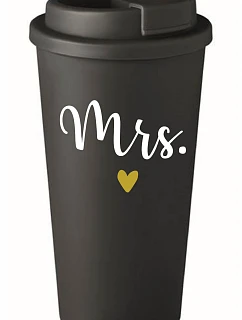 MRS. - čierny termohrnček 475 ml
