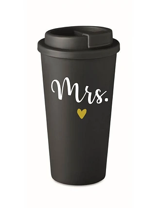 MRS. - čierny termohrnček 475 ml
