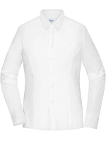 Daiber JN 1371 Popelínová blúzka slim fit s dlhým rukávom 02.1371 biela