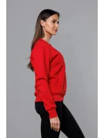 Červená dámska tepláková mikina so sťahovacími lemami (W01-18)