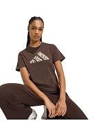 Dámske tričko adidas Animal Graphic, hnedé, KT2676 Dámske tričko adidas Animal Graphic, hnedé, KT2676