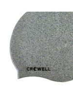 Silikónová kúpacia čiapka Crowell Recycling Pearl v striebornej farbe.2